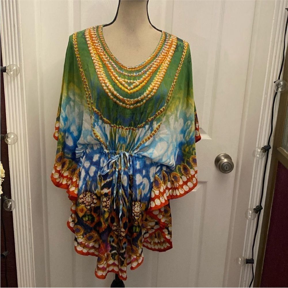 Palak Multicolor Bohemian Women's Top, US6